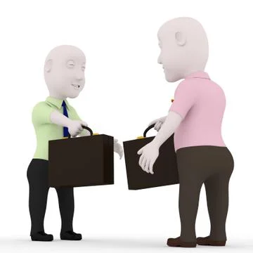 3d character man. Illustrazione stock