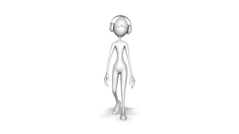 3d Character Man Walk Loop on White Background Stock Footage 155229100