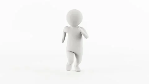 3D character running animation Stock-Footage 133528847