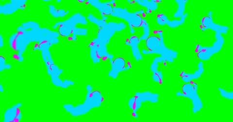 3d character singer flat teal pink falling Video stock 103748961