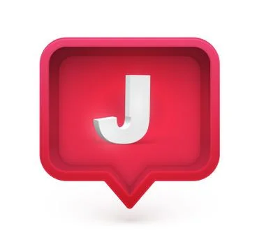 3D character in a speech bubble, vector illustration Stock Illustration