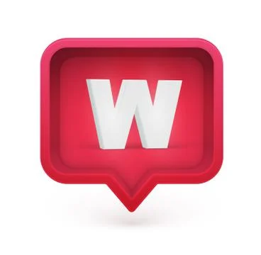 3D character in a speech bubble, vector illustration Stock Illustration