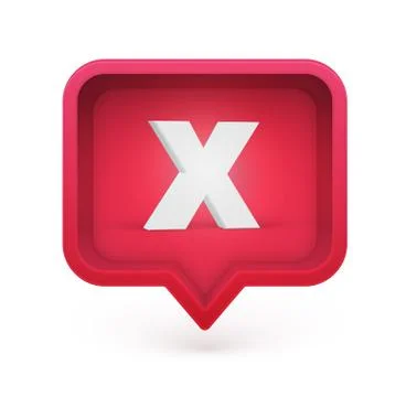 3D character in a speech bubble, vector illustration Stock Illustration