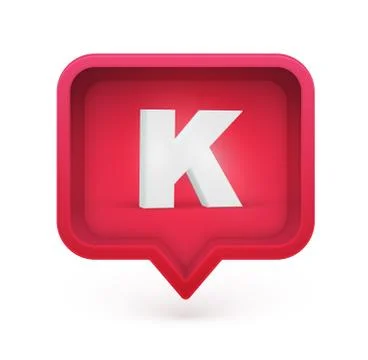 3D character in a speech bubble, vector illustration Stock Illustration