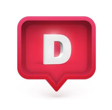 3D character in a speech bubble, vector illustration Stock Illustration