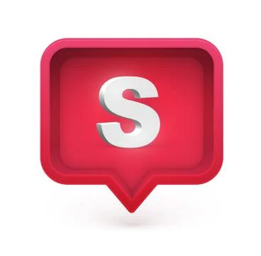 3D character in a speech bubble, vector illustration Stock Illustration