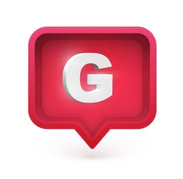 3D character in a speech bubble, vector illustration Stock Illustration