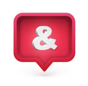 3D character in a speech bubble, vector illustration Stock Illustration