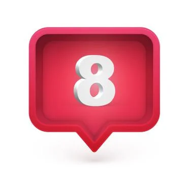 3D character in a speech bubble, vector illustration Stock Illustration