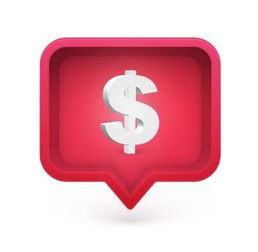 3D character in a speech bubble, vector illustration Stock Illustration