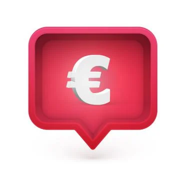 3D character in a speech bubble, vector illustration Stock Illustration