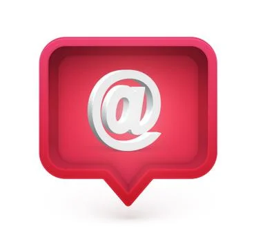 3D character in a speech bubble, vector illustration Stock Illustration