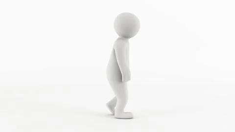 3D character walk animation Vidéo 133528914