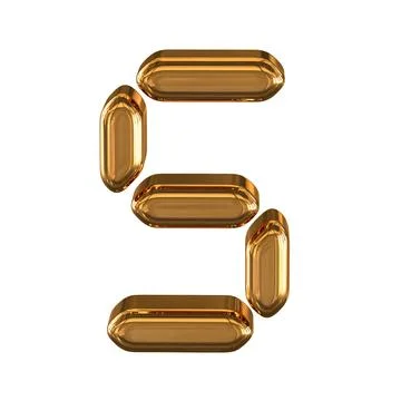 3d characters as a digital font. letter s Stock Illustration