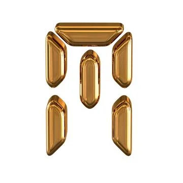 3d characters as a digital font. letter m Stock Illustration