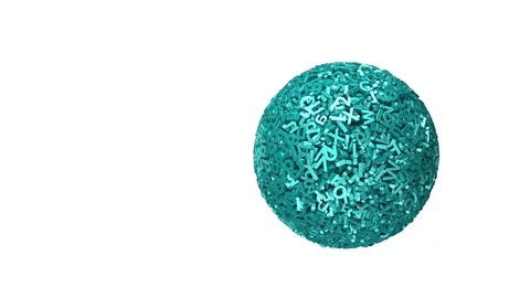 3D characters gathering forming big data ball. 3D illustration, animation. Stock Footage 109542479