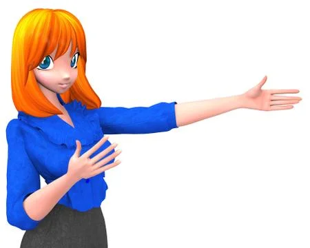 3d Charming Secretary Stock Illustration