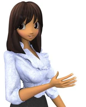 3d Charming Secretary Stock Illustration