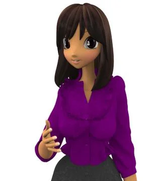 3d Charming Secretary Stock Illustration