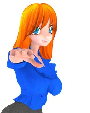 3d Charming Secretary Stock Illustration