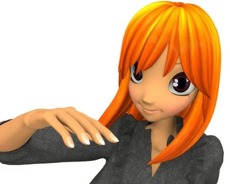 3d Charming Secretary Stock Illustration
