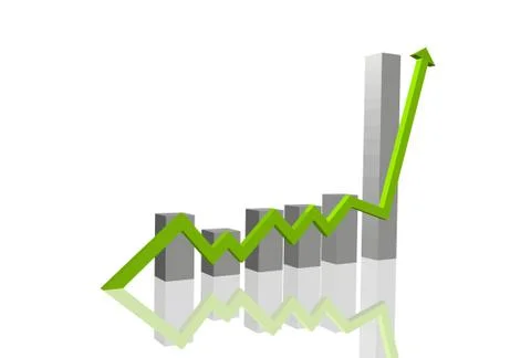 3D Chart Stock Illustration