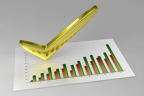 3D Chart - Profit Stock Illustration