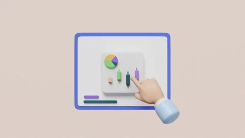 3d charts, graph with businessman hands pointing, check, analysis business .. Stock Footage 285206559