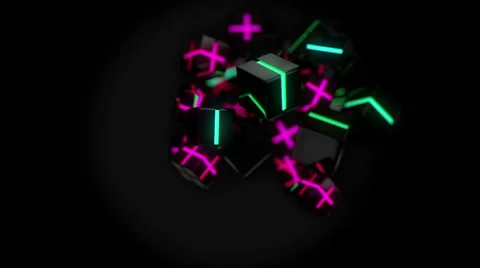 3D chasing squares Stock Footage 46363706