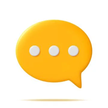 3D Chat Bubble with Dots Isolated. Stock Illustration