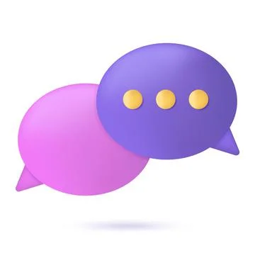 3d chat bubble icons Stock Illustration
