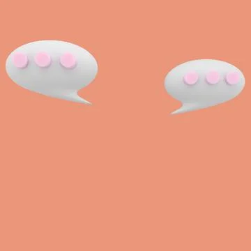 3d chat bubbles icon, speech bubbles, chatting box, message box. 3D rendering Illustrazione stock