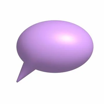 3D chat icon. Chat on white background.  Illustrazione stock