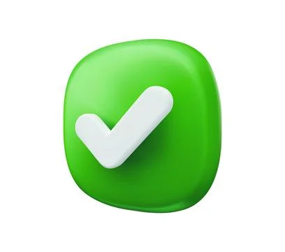 3d check icon, checklist tick and checkmark sign Stock Illustration