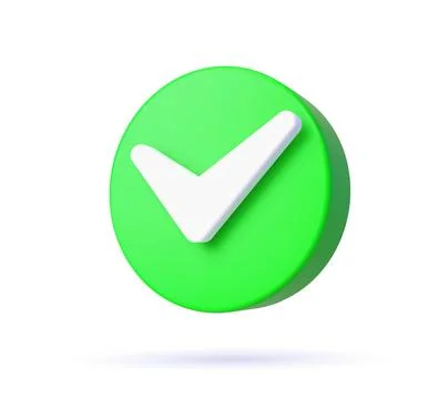 3D check list icon, checklist tick, done mark Stock Illustration