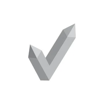 3d check mark decoration vector Stock Illustration