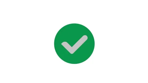 3D check mark icon, tick mark Stock Footage 259527519