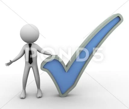 3d check mark Stock Illustration