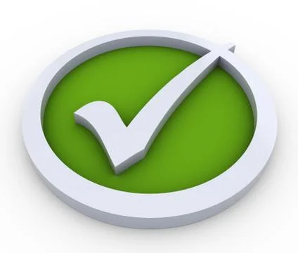 3d check mark symbol Stock Illustration