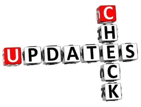 3d check updates crossword 스톡 일러스트