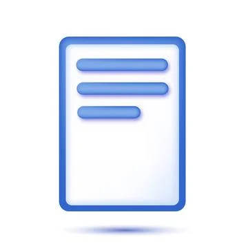 3d checked document button. Vector Stock Illustration