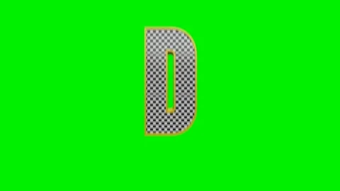 3d checkered alphabet letters animation on green screen background Stock Footage 335395231