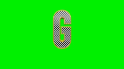 3d checkered alphabet letters animation on green screen background Stock Footage 335395249