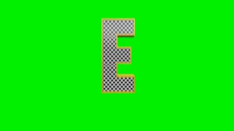 3d checkered alphabet letters animation on green screen background Stock Footage 335395275