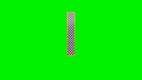 3d checkered alphabet letters animation on green screen background Stock Footage 335395310