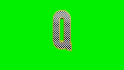 3d checkered alphabet letters animation on green screen background 스톡 동영상 335395374