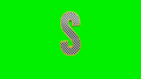 3d checkered alphabet letters animation on green screen background 스톡 동영상 335395416