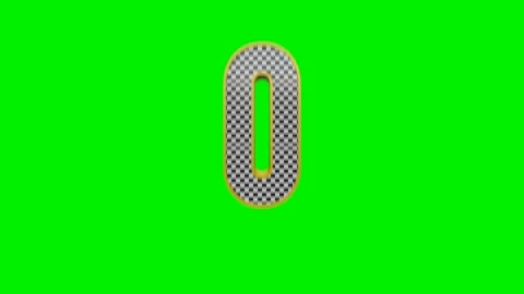 3d checkered alphabet letters animation on green screen background Stock Footage 335395427