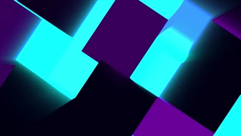 3D checkered block animated background glowing with attractive colors Vídeos de archivo 308277037