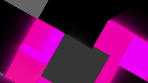 3D checkered block animated background glowing with attractive colors Stock Footage 308277233